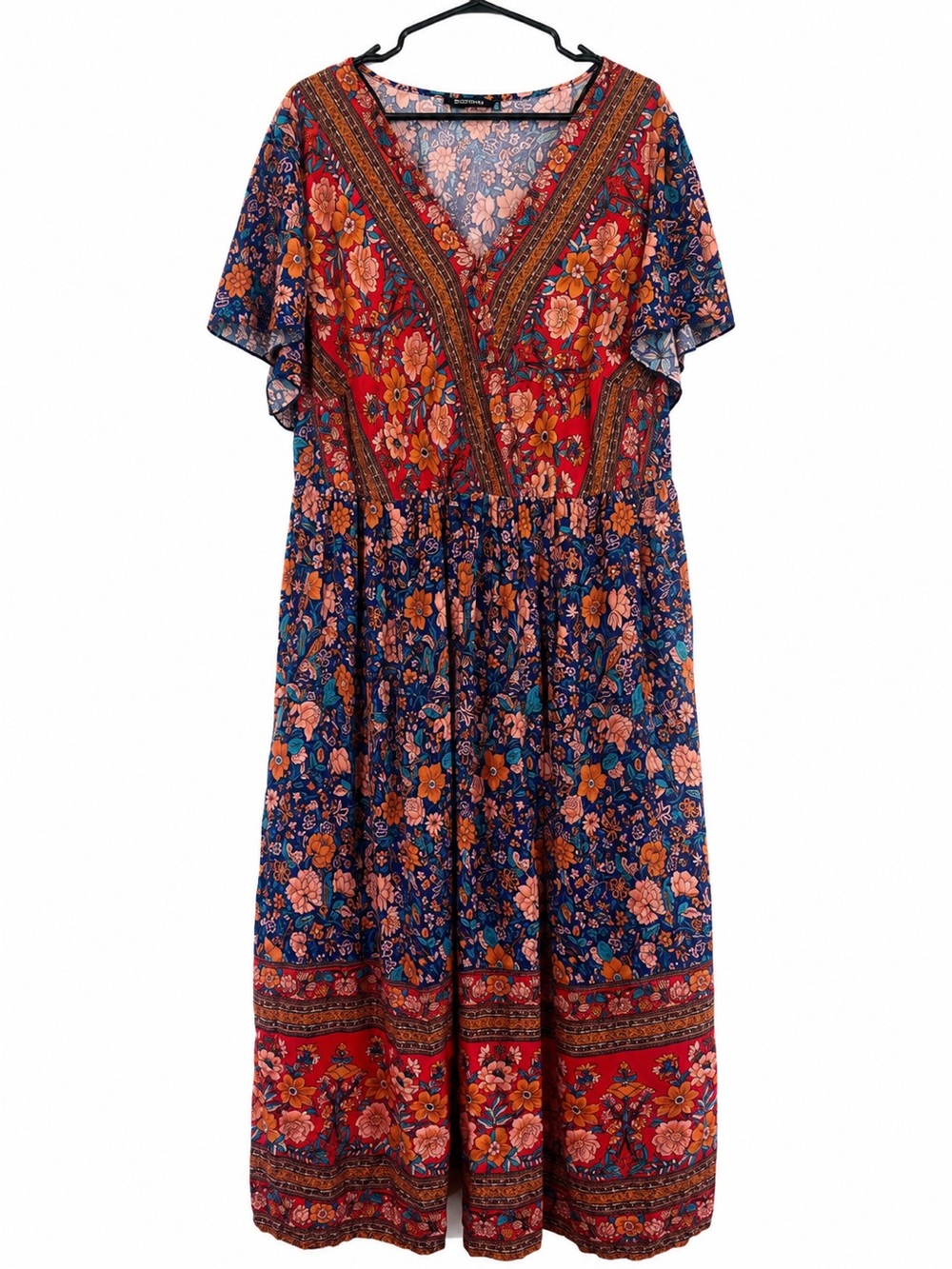 BloomChic Boho Floral Maxi Dress with Pockets Size 18-20No Belt)